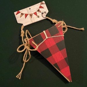 Red and Black Buffalo Check Pennants
